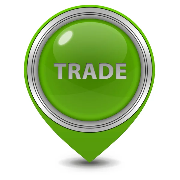 Ticaret işaretçi simgesi beyaz arka plan üzerinde — Stok fotoğraf