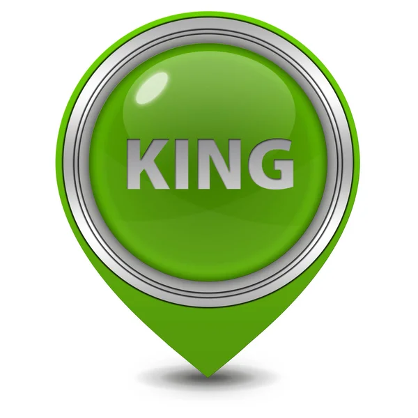 Król wskaźnik ikona na białym tle — Zdjęcie stockowe