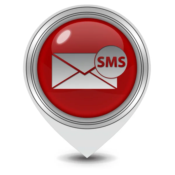 Sms pointer icon on white background — Stock Photo, Image