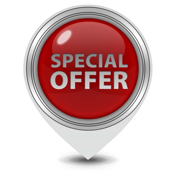 Special offer pointer icon on white background — Stock Photo, Image