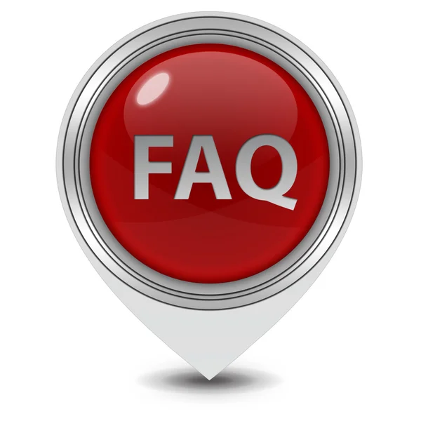 Faq pointer icon on white background — Stock Photo, Image