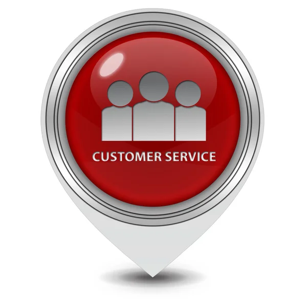 Customer service pointer icon on white background — Stock Photo, Image