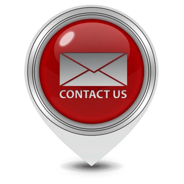 Contact us pointer icon on white background — Stock Photo, Image