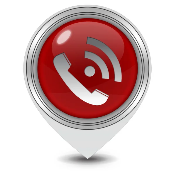 Calls pointer icon on white background — Stock Photo, Image