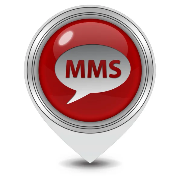 MMS mutató ikon fehér háttér — Stock Fotó