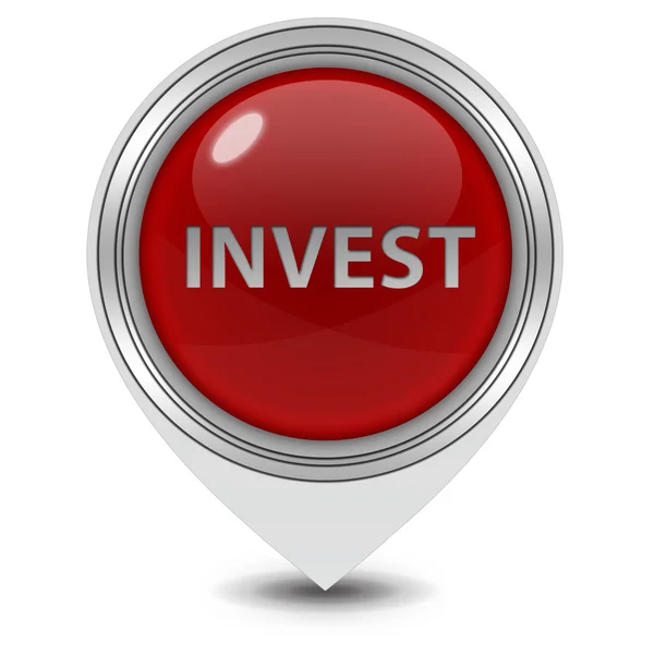 Investieren Zeiger-Symbol auf weißem Hintergrund — Stockfoto