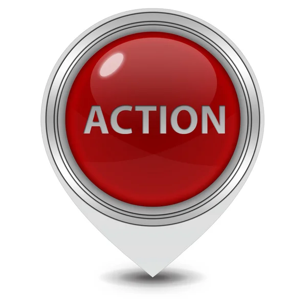 Action pointer icon on white background — Stock Photo, Image