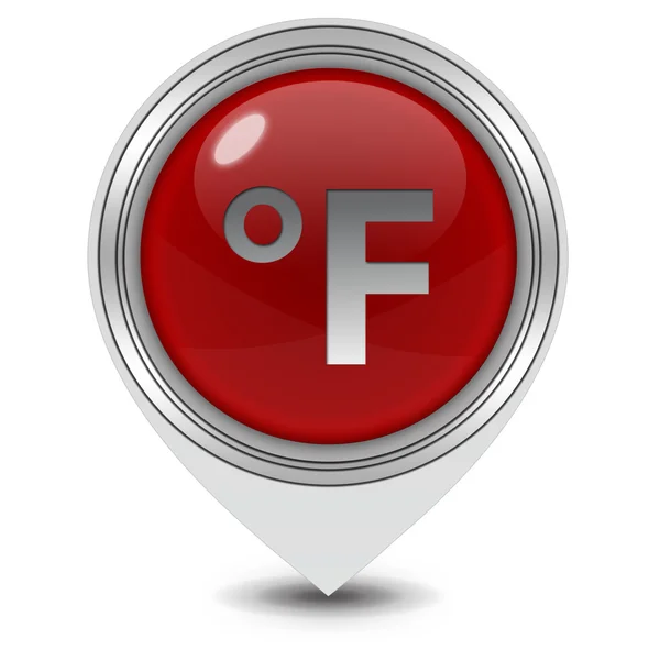 Fahrenheit mutató ikon fehér háttér — Stock Fotó