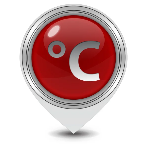 Celsius pointer icon on white background — Stock Photo, Image