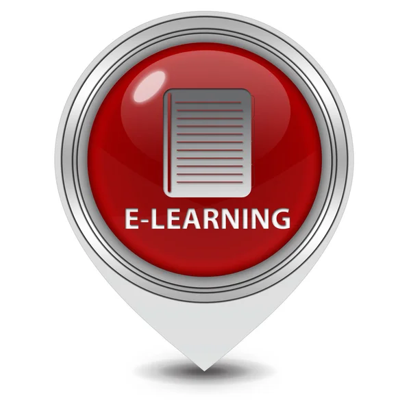 Icono de puntero de aprendizaje electrónico sobre fondo blanco —  Fotos de Stock
