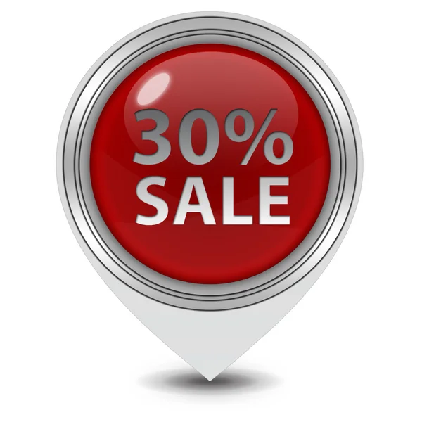 Sale thirty percent pointer icon on white background — Stock Photo, Image