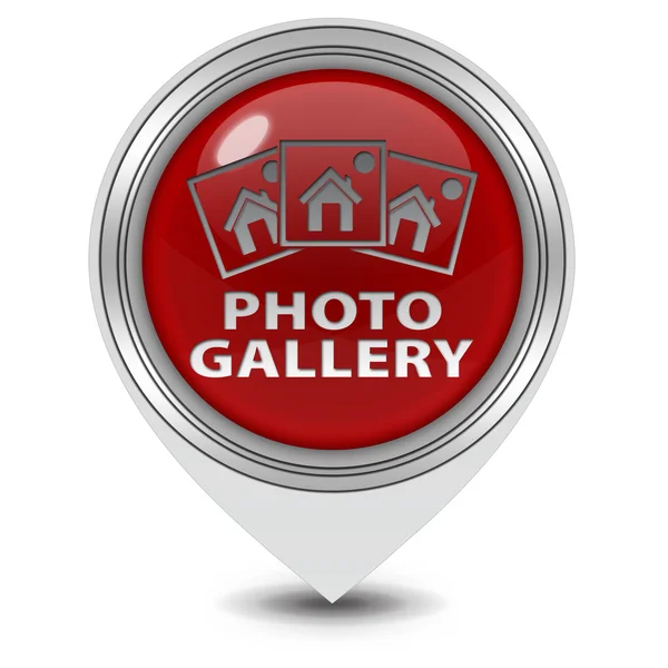 Photo galery pointer icon on white background — Stock Photo, Image