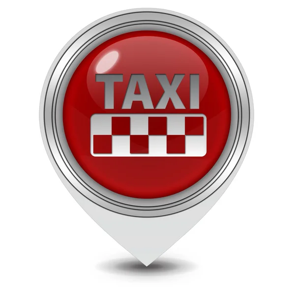 白色背景上的出租车指针图标 — 图库照片
