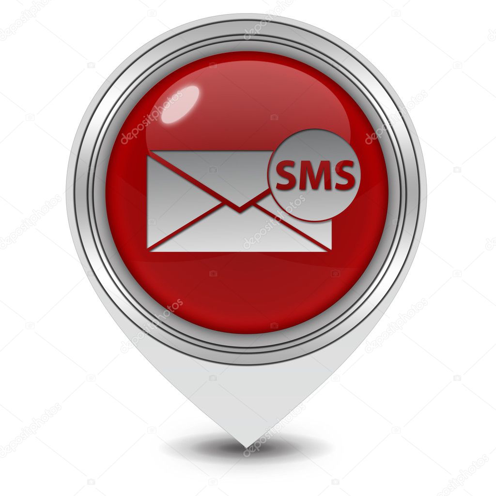 sms pointer icon on white background