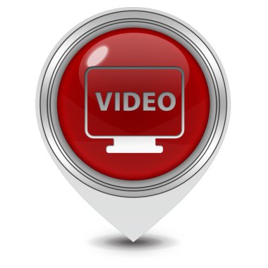 beyaz zemin üzerinde video işaretçi simgesi