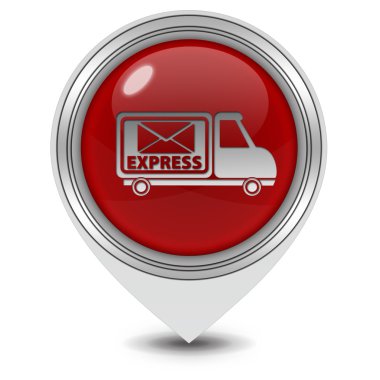 İşaretçi simgesi beyaz arka plan üzerinde hızlı