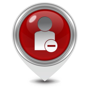 İşaretçi simgesi beyaz arka plan üzerinde sevmemek