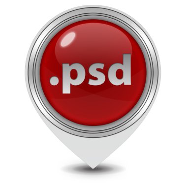 .beyaz arka planda psd işaretçi simgesi