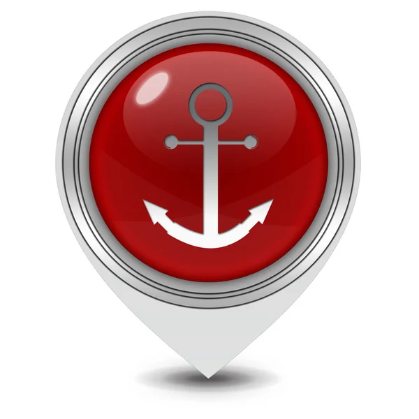 Anchor pointer icon on white background — Stock Photo, Image