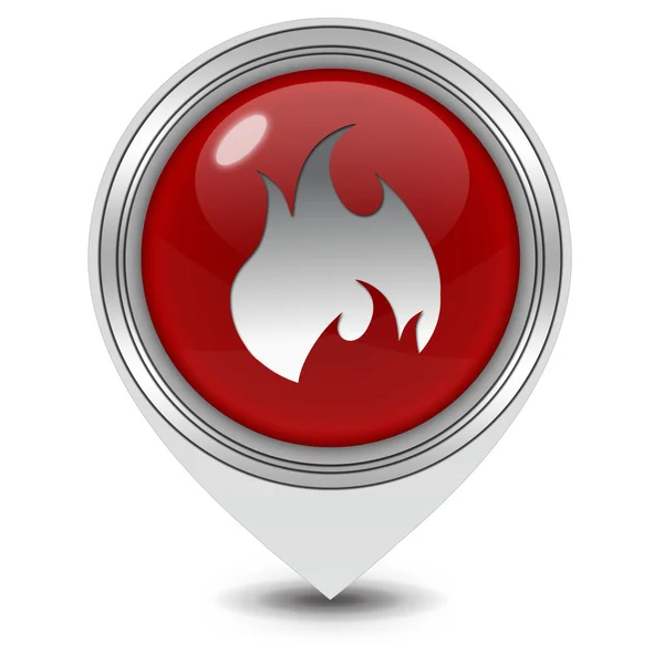 Ikona ukazatele oheň na bílém pozadí — Stock fotografie