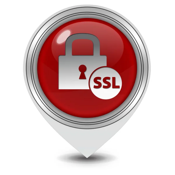 Піктограма вказівника SSL на білому тлі — стокове фото