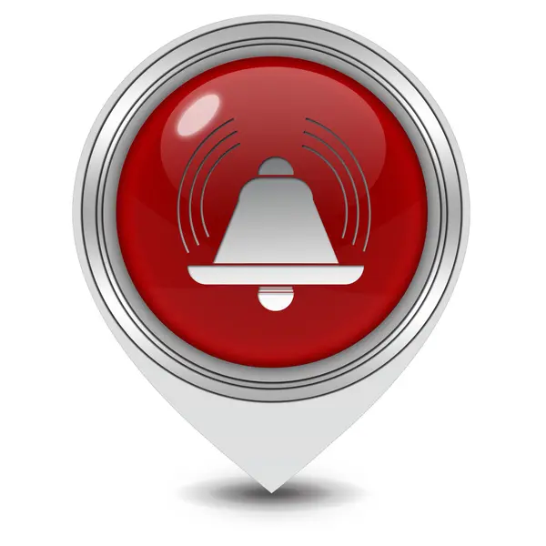 Icono del puntero de alarma sobre fondo blanco — Foto de Stock