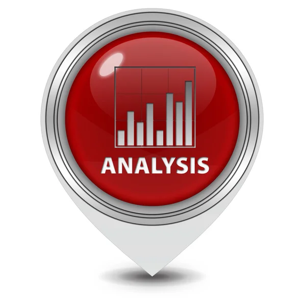 Datenanalyse-Zeiger-Symbol auf weißem Hintergrund — Stockfoto