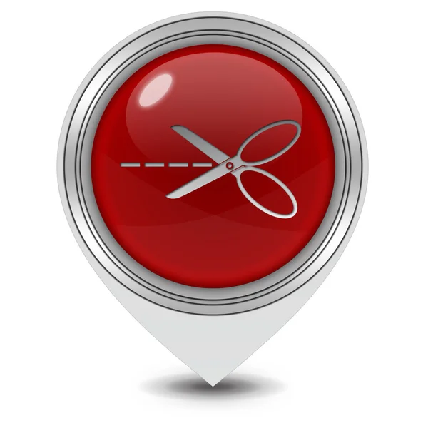 Scissors pointer icon on white background — Stock Photo, Image