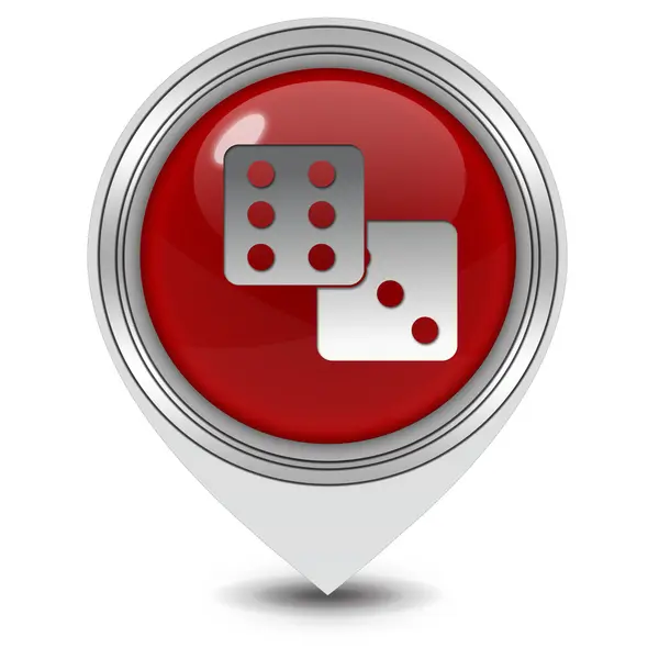 Spiel-Zeiger-Symbol auf weißem Hintergrund — Stockfoto
