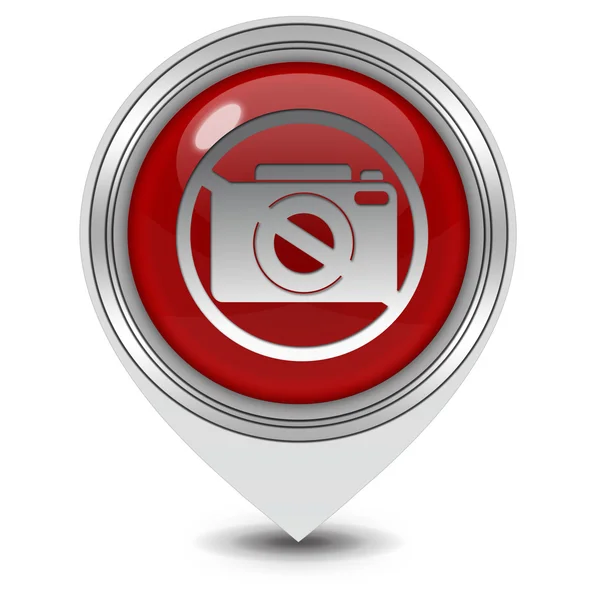 Ban shooting pointer icon on white background — Stock Photo, Image