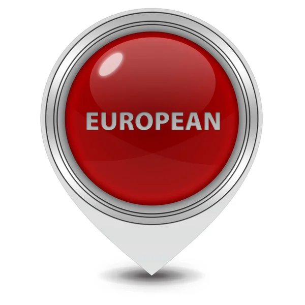Icona puntatore europeo su sfondo bianco — Foto Stock