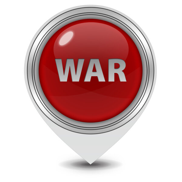 Значок указателя войны на белом фоне
