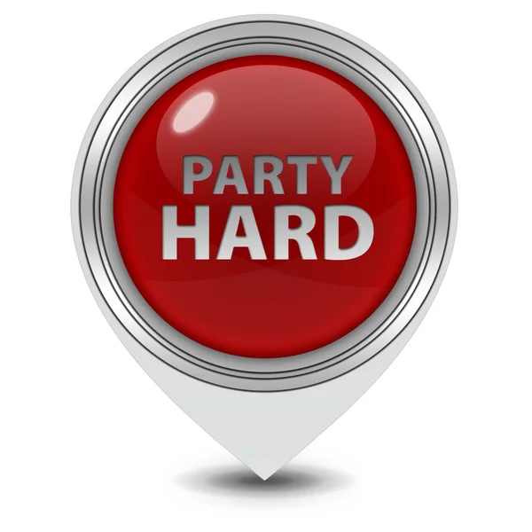 Party hard pointer icon on white background — Stock Photo, Image