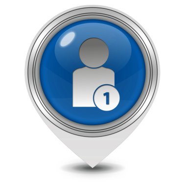 Beyaz arka plan üzerinde işaretçi simgesi ekleme