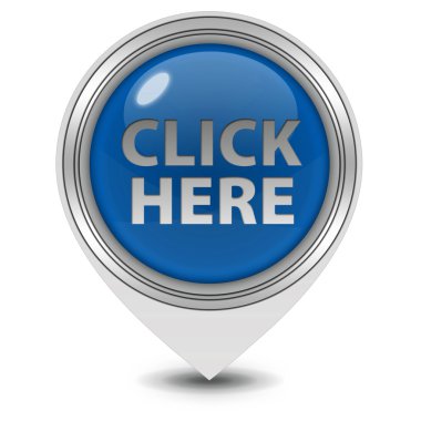 İşaretçi simgesi beyaz zemin üzerine tıklayınız