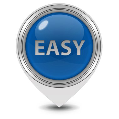 Beyaz arka plan üzerinde kolay işaretçi simgesi