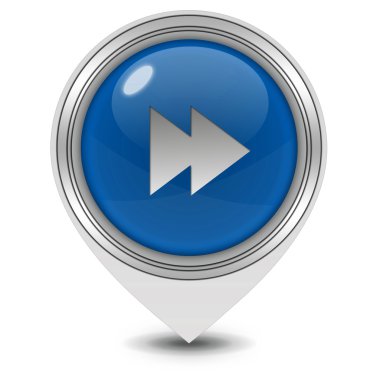 İşaretçi simgesi beyaz zemin üzerine gidin