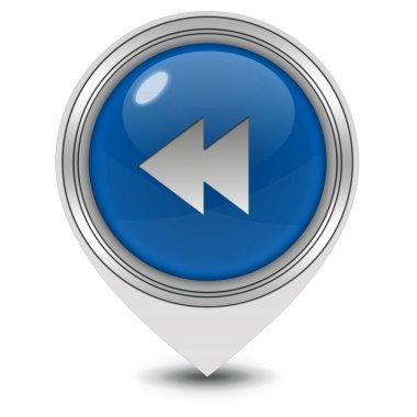 İşaretçi simgesi beyaz zemin üzerine gidin