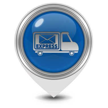 İşaretçi simgesi beyaz arka plan üzerinde hızlı