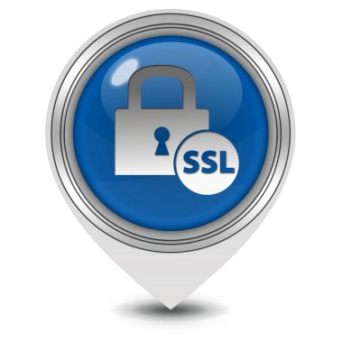 SSL işaretçi simgesi beyaz arka plan üzerinde