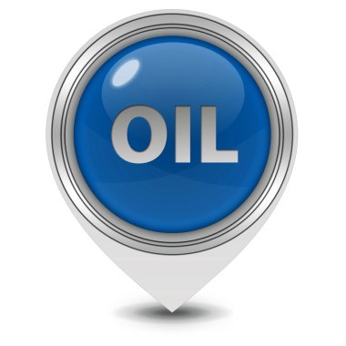 Petrol işaretçi simgesi beyaz arka plan üzerinde