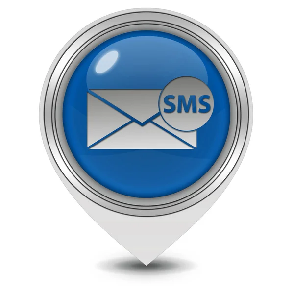 Sms pointer icon on white background — Stock Photo, Image