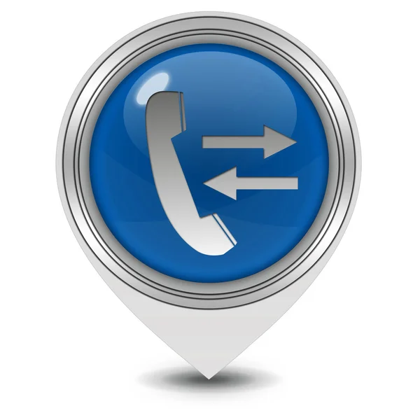 Calls pointer icon on white background — Stock Photo, Image