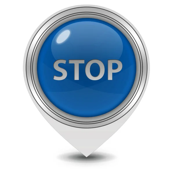 Stop puntero icono sobre fondo blanco —  Fotos de Stock
