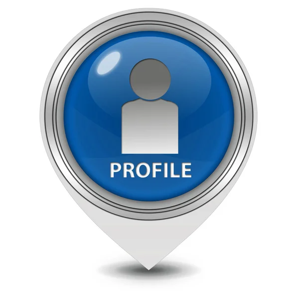 Profil-Zeiger-Symbol auf weißem Hintergrund — Stockfoto