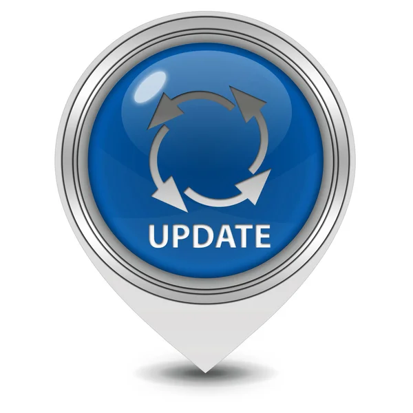 Update pointer icon on white background — Stock Photo, Image