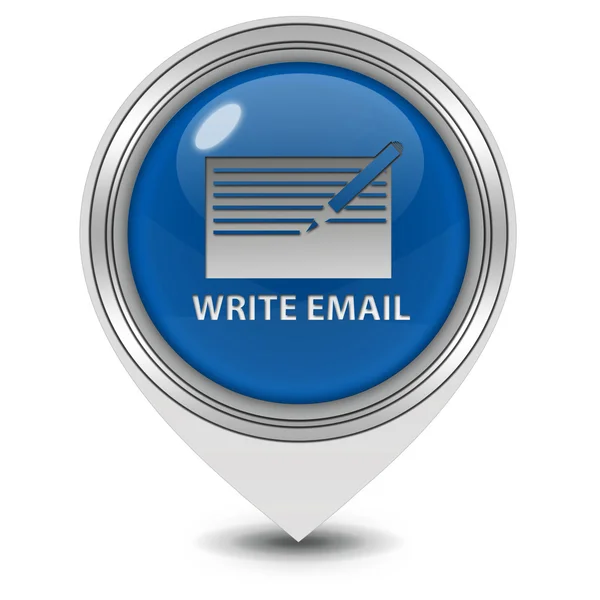 Email pointer icon on white background — Stock Photo, Image