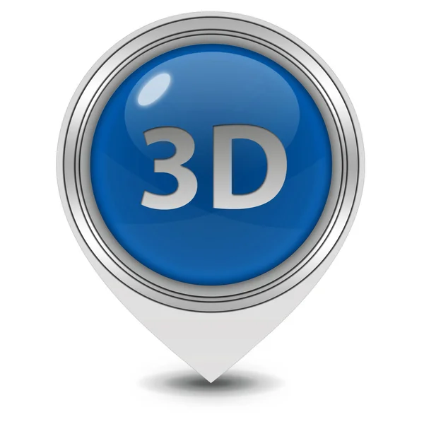3D ikony wskaźnika na białym tle — Zdjęcie stockowe