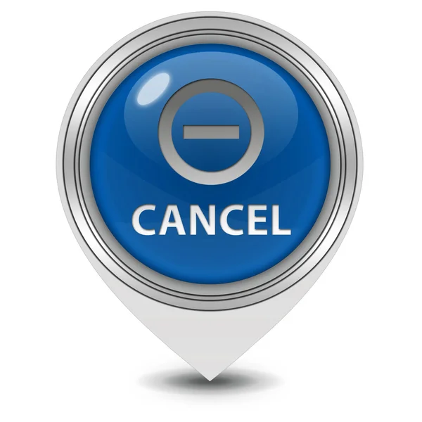 Cancel pointer icon on white background — Stock Photo, Image