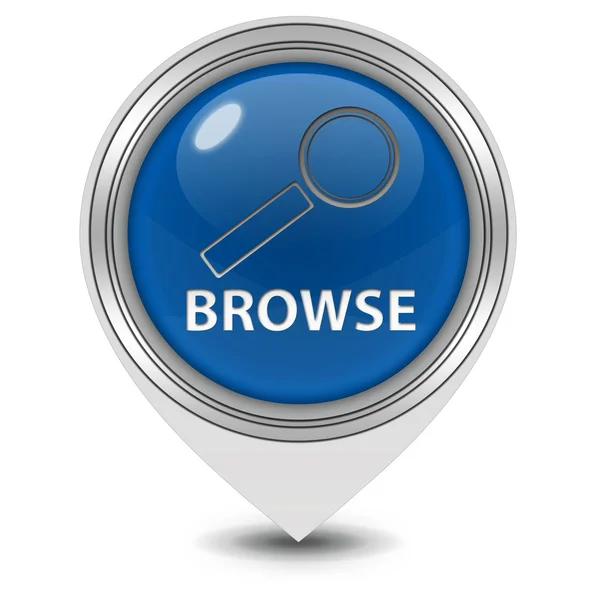 Browse pointer icon on white background — Stock Photo, Image